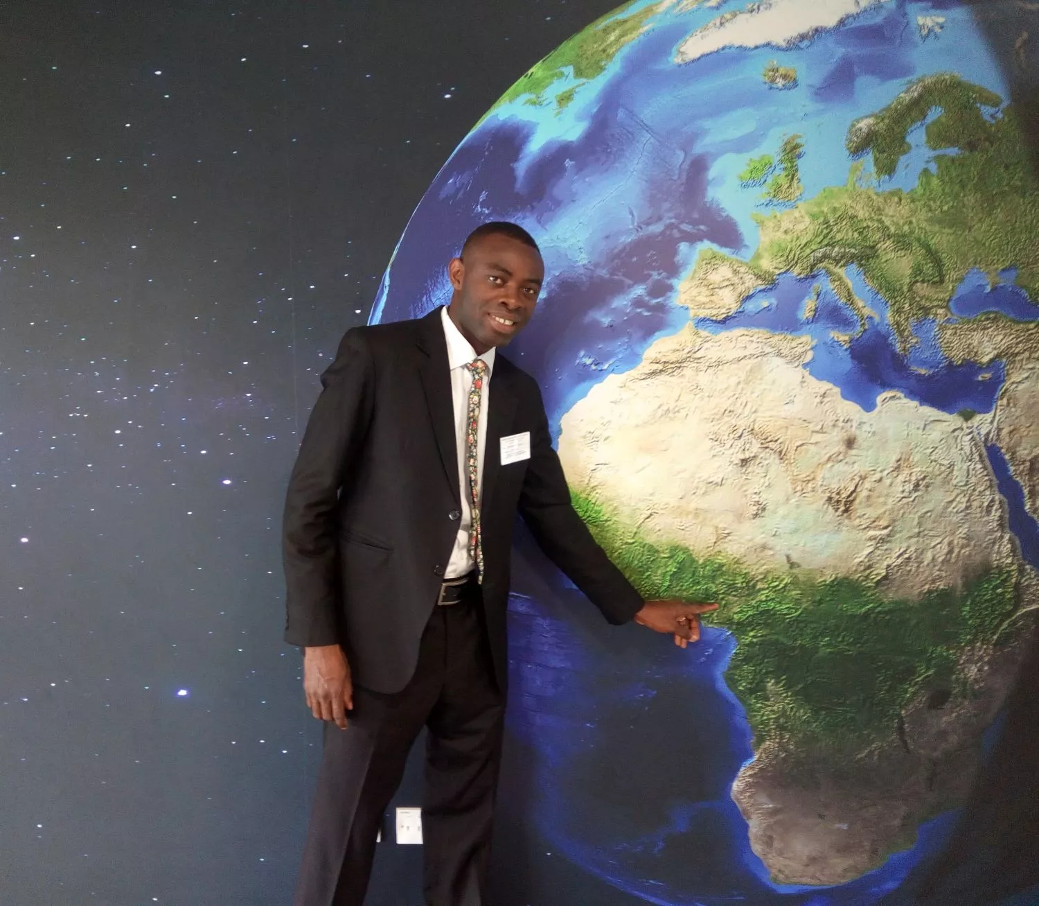 Yemi at the Visitor Center of 'The Watchtower', Nigeria